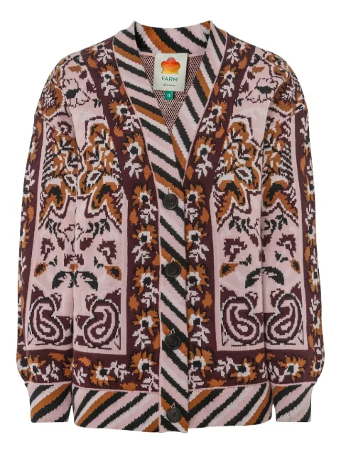 FARM Rio tapestry-pattern cardigan