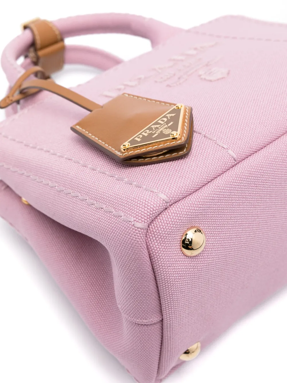 Prada Shopper met geborduurd logo Roze