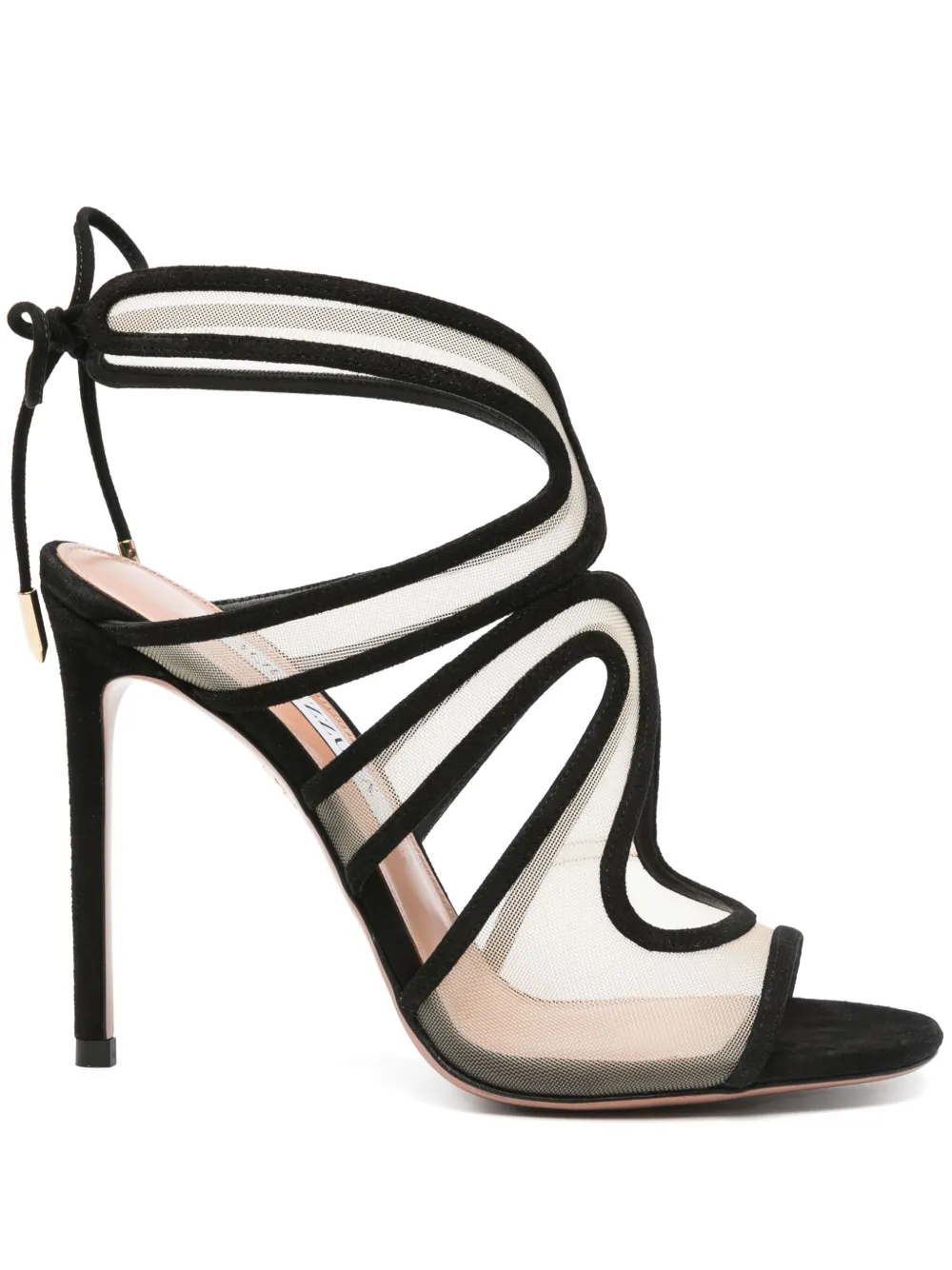 Aquazzura 110mm cut out-detail sandals Black