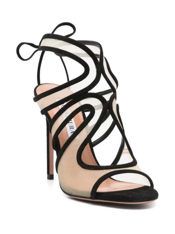 サンダル・ミュール AQUAZZURA Women Sandals TQLMIDS0SUEBJT Black AQUAZZURA Women Sandals TQLMIDS0SUEBJT Black (AQUAZZURA