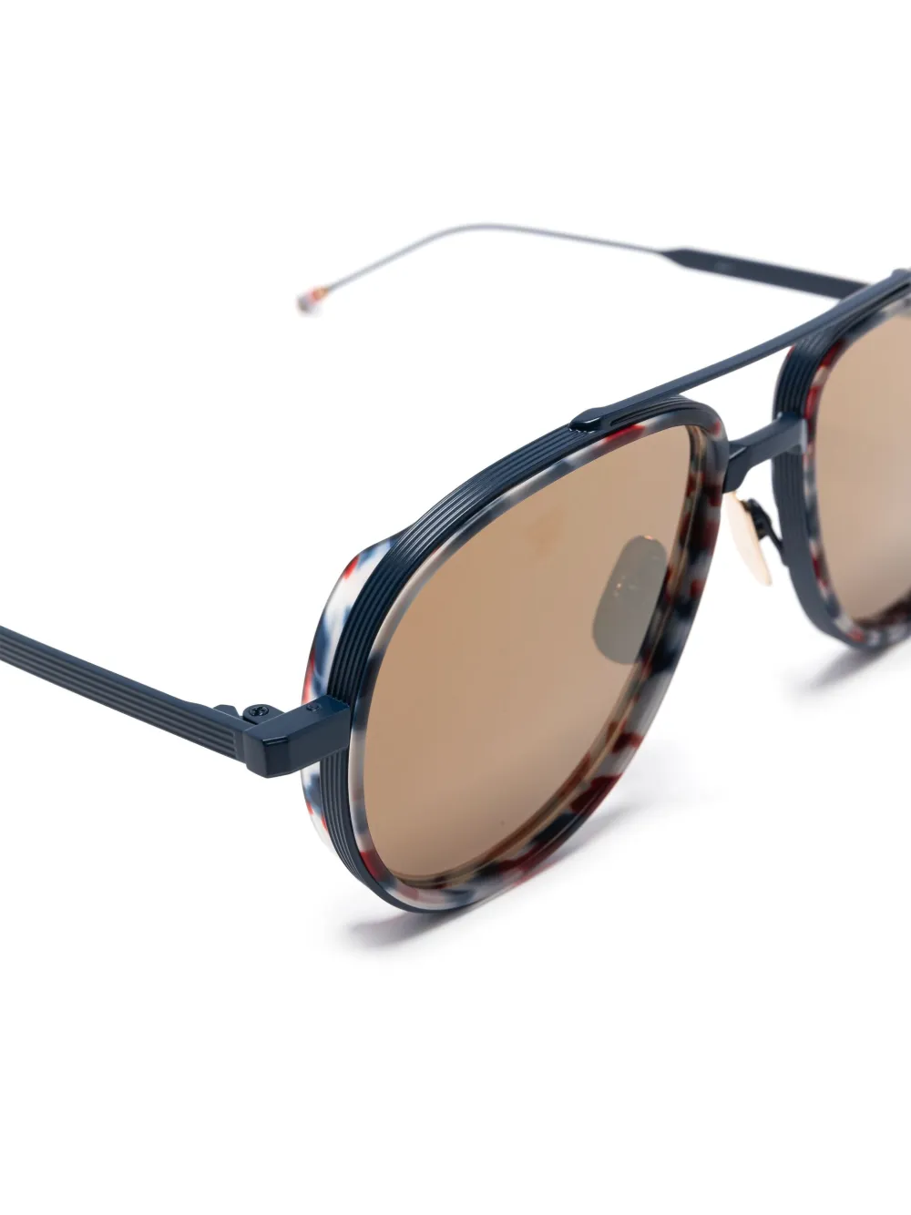 Thom Browne Eyewear Zonnebril met piloten montuur Blauw