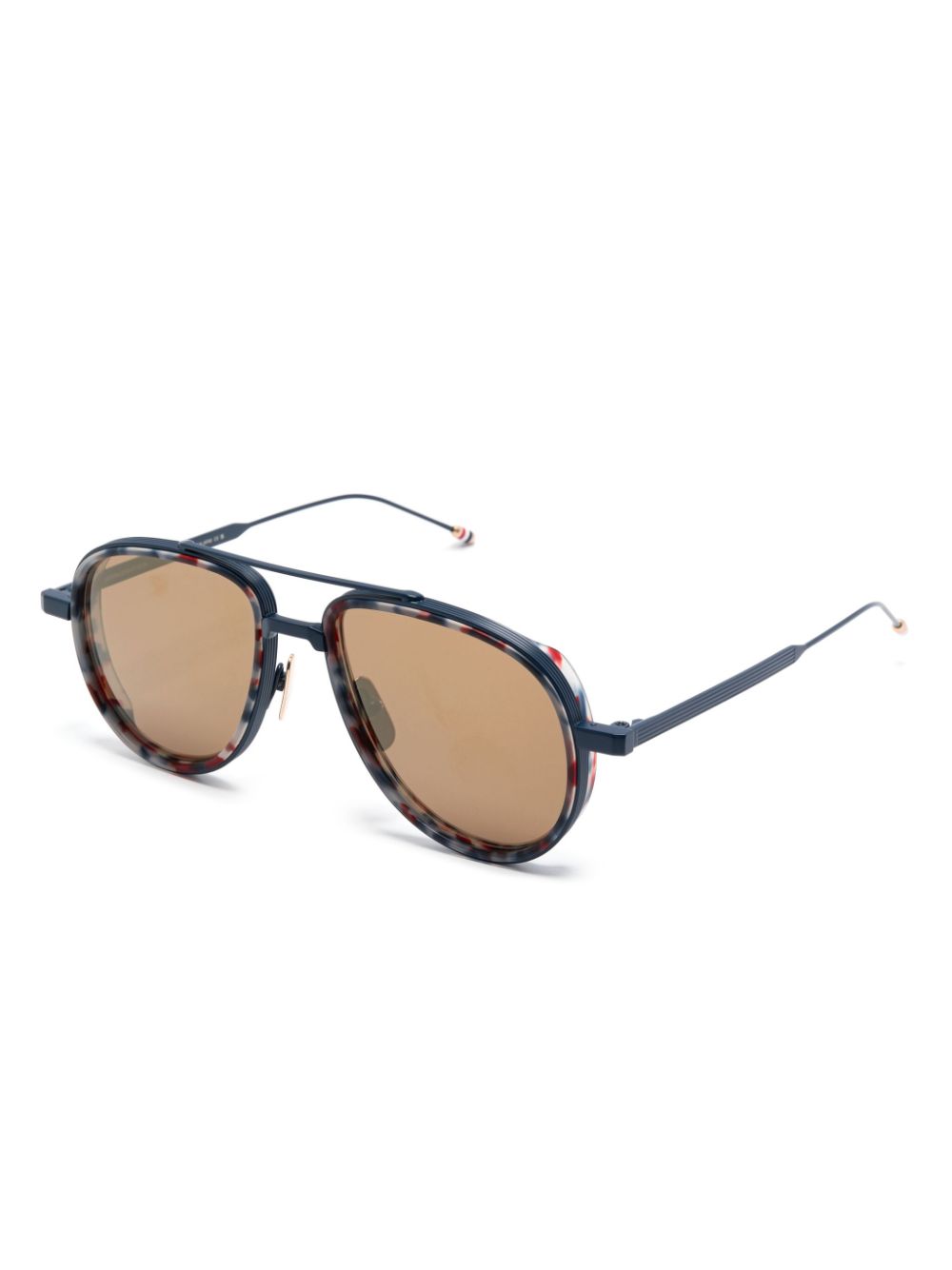 Thom Browne Eyewear Zonnebril met piloten montuur - Blauw