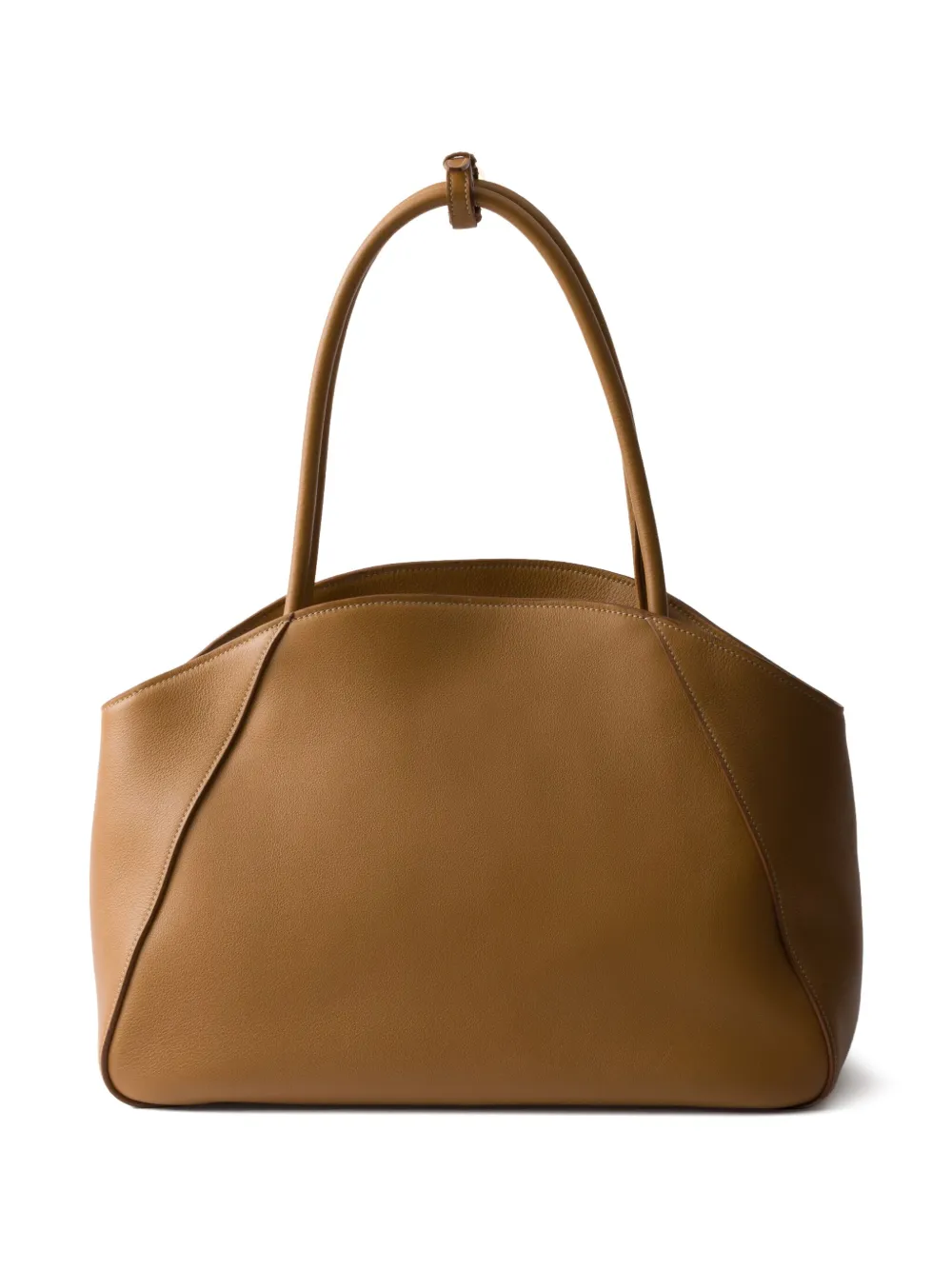 Prada Shopper met logoprint - Bruin