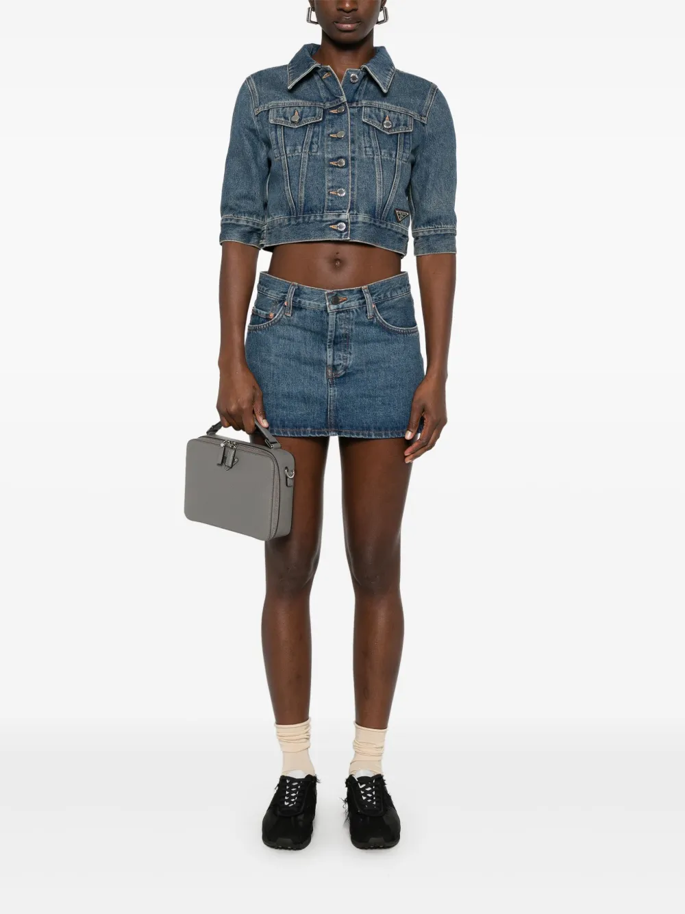 Prada Denim blouson Blauw