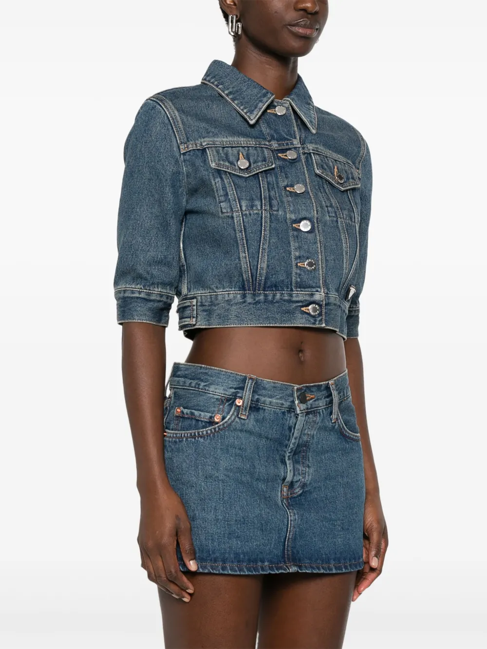 Prada Denim blouson Blauw