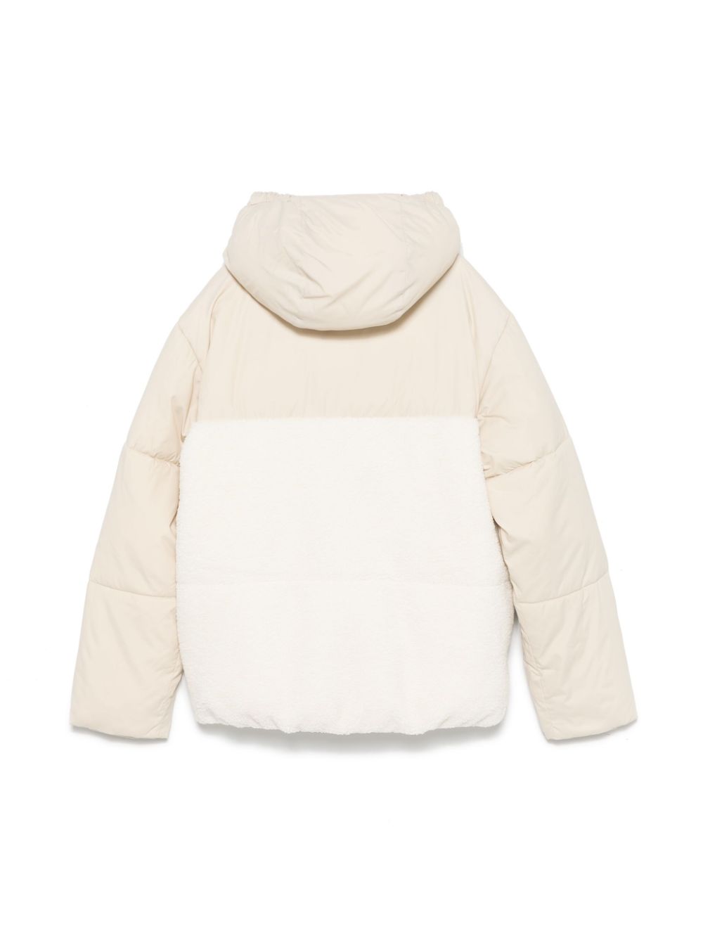 Calvin Klein Kids mix-media teddy puffer jacket - Beige