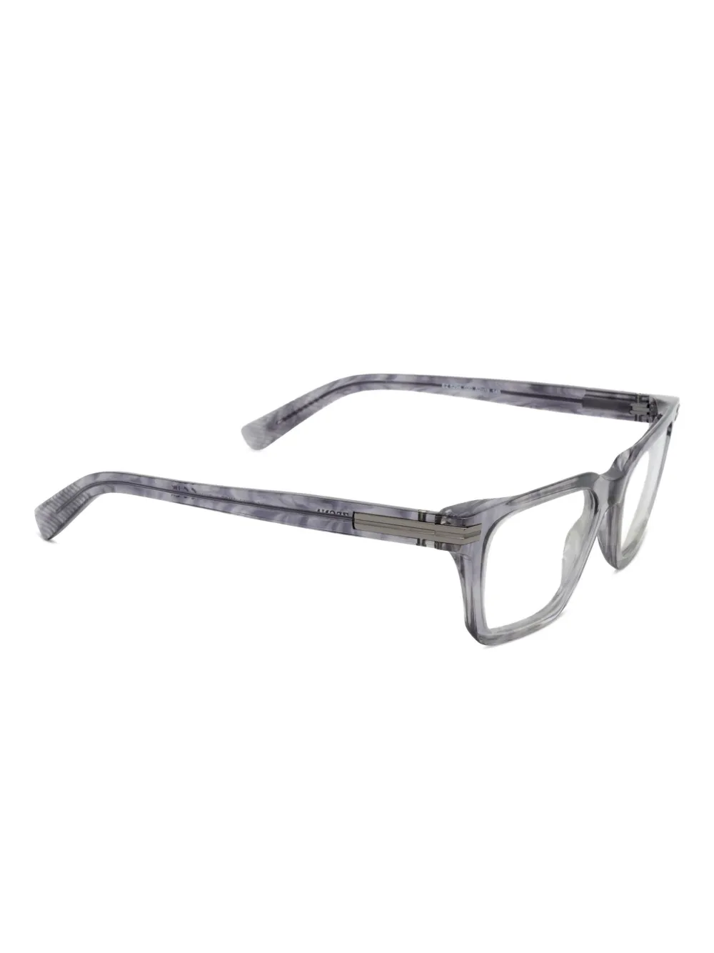 Zegna striped rectangle glasses | Image 2