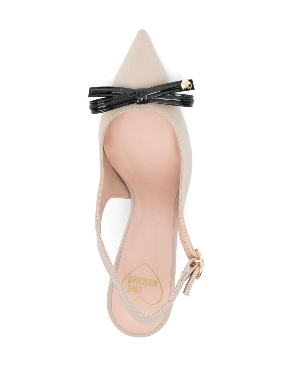 Love Moschino 110 mm pumps verfraaid met strik Beige