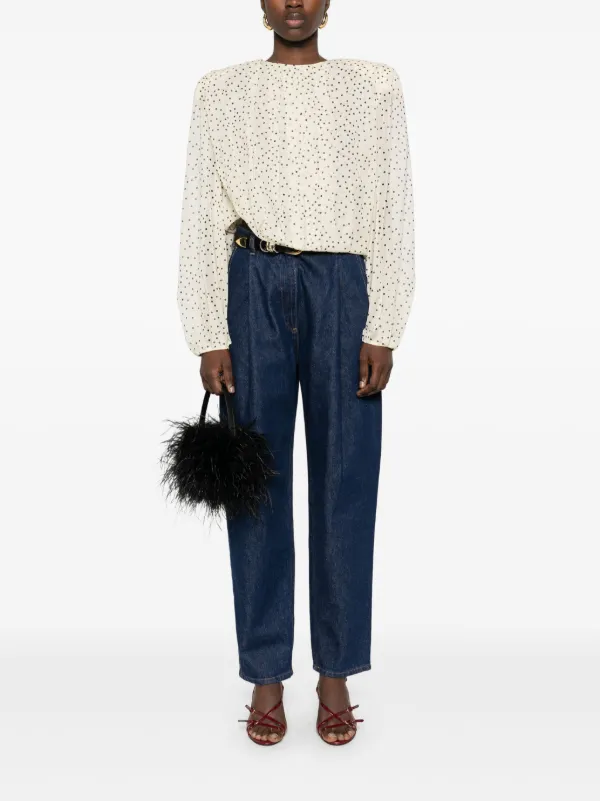 MAGDA BUTRYM 309525BROWN 関税送料込 Magda Butrym long-sleeve Denim Shirt | Blue | FARFETCH