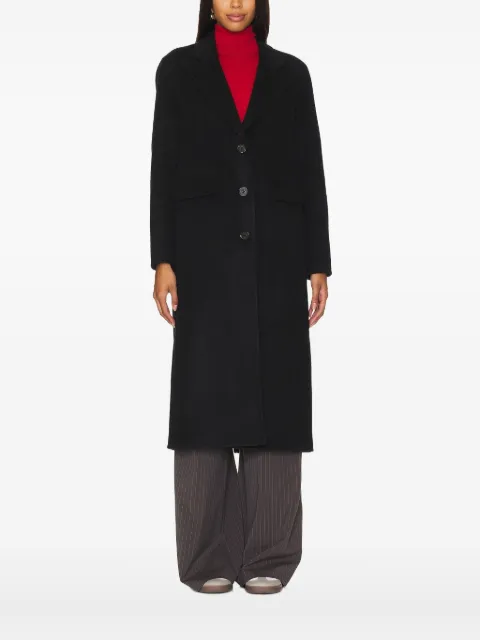 Rails peak-lapel single-breasted coat