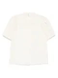 FRAME lace shoulder inset silk blouse - Neutrals
