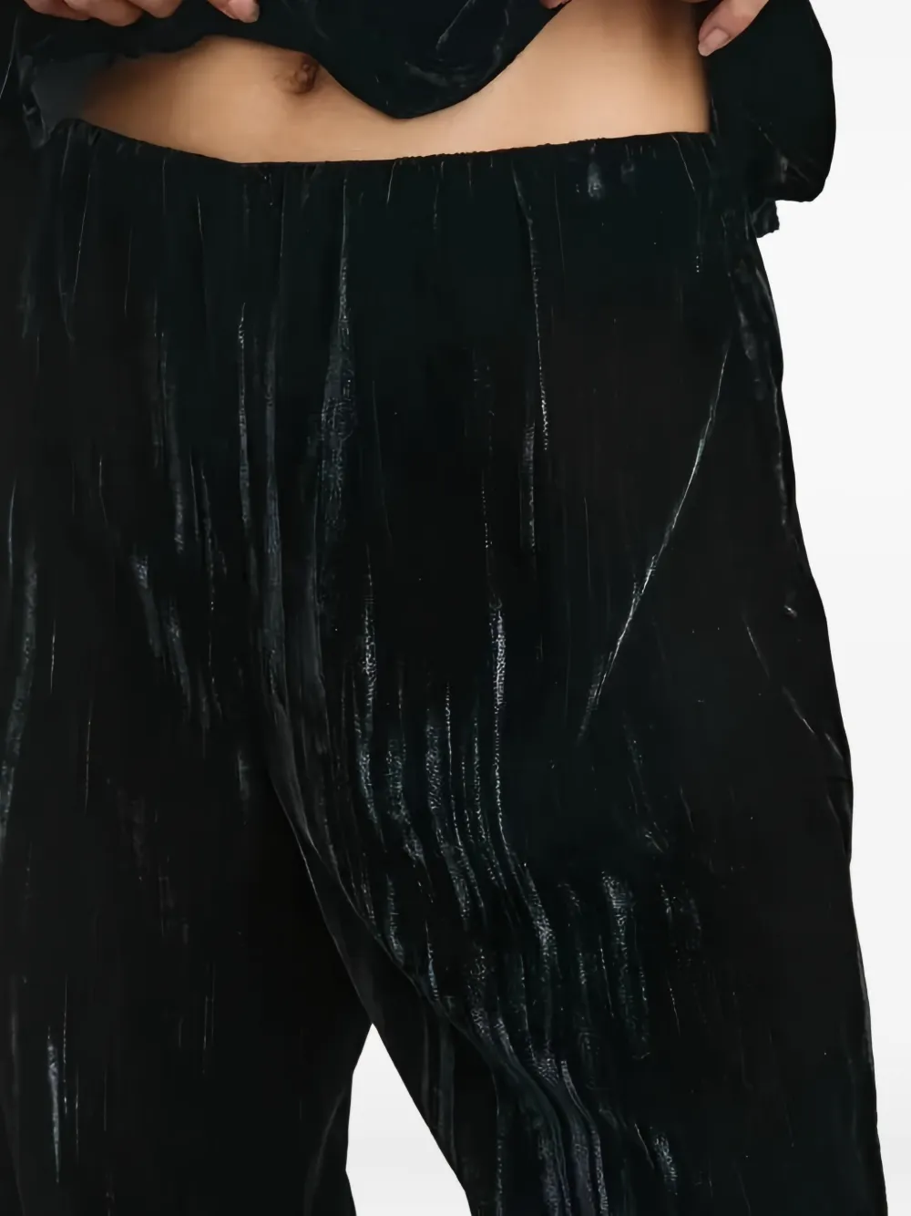 Rails Brissa Crushed-velvet Trousers In Blue