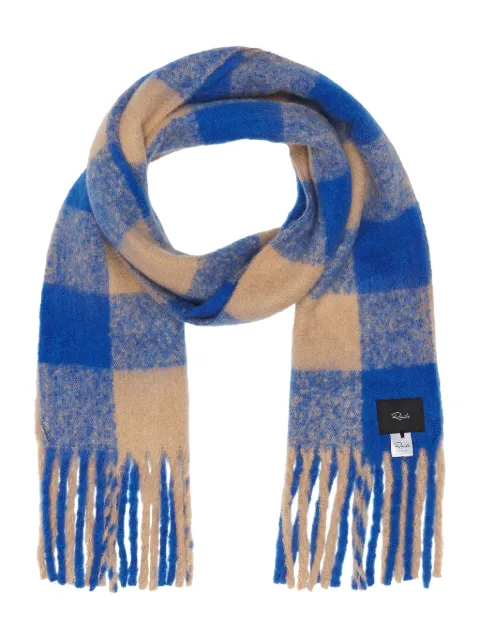 Rails gingham-check fringed scarf