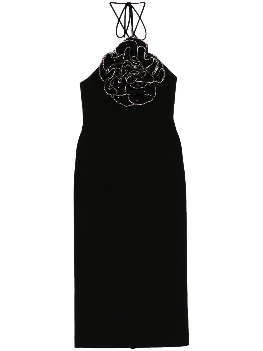 Rebecca Vallance Eliana Halter Midi dress - Black