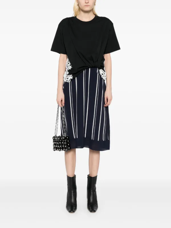 【3.1 Phillip Lim】ドレープTシャツドレス 3.1 Phillip Lim - ドレープTシャツスリップコンボドレス を