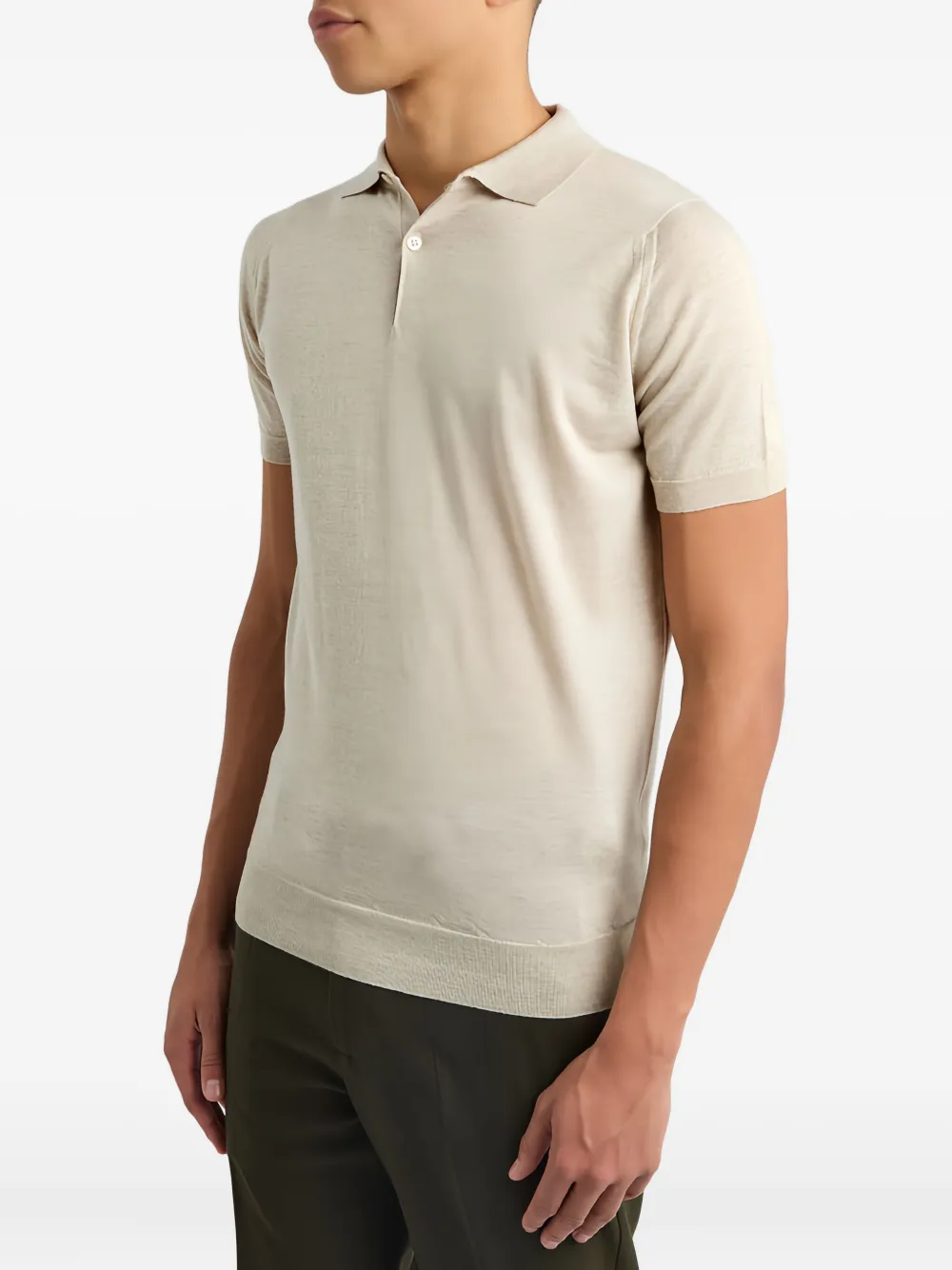 John Smedley Payton poloshirt Beige