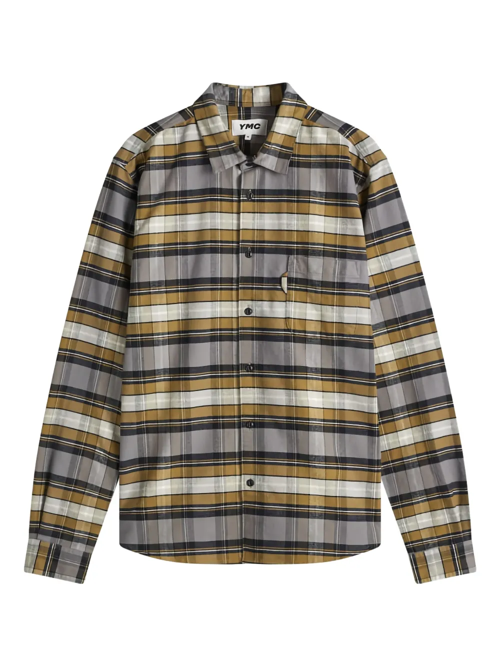 YMC plaid-pattern shirt | Grey | Image 1