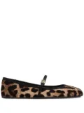 Dolce & Gabbana logo-buckle ballerinas - Brown