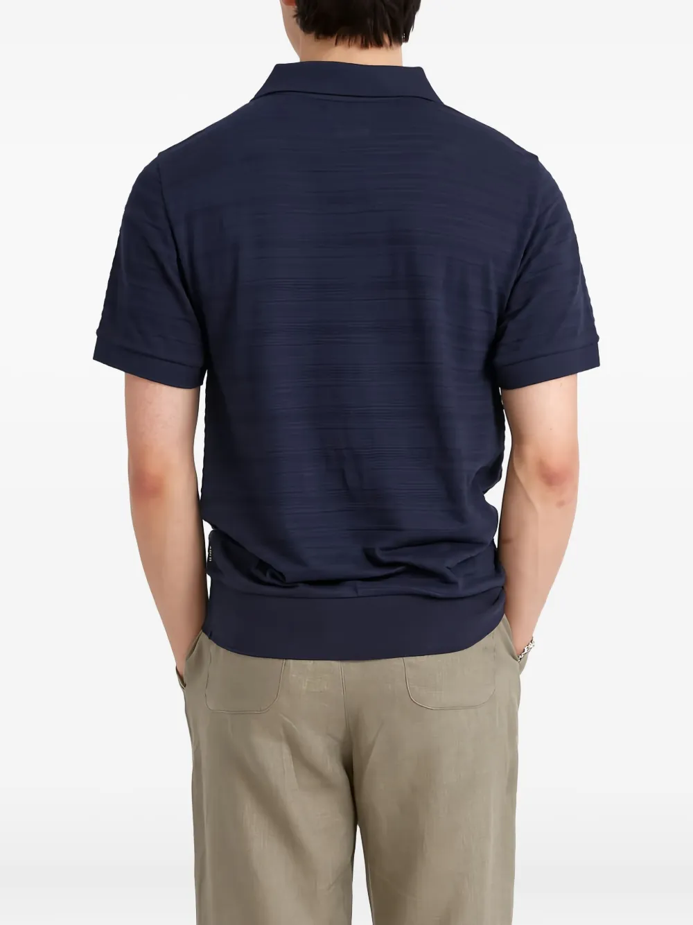 Oliver Spencer Poloshirt met textuur Blauw