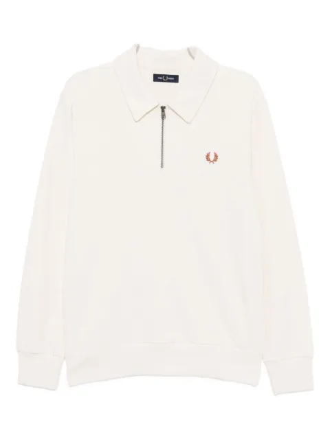 Fred Perry embroidered-logo zipped sweatshirt