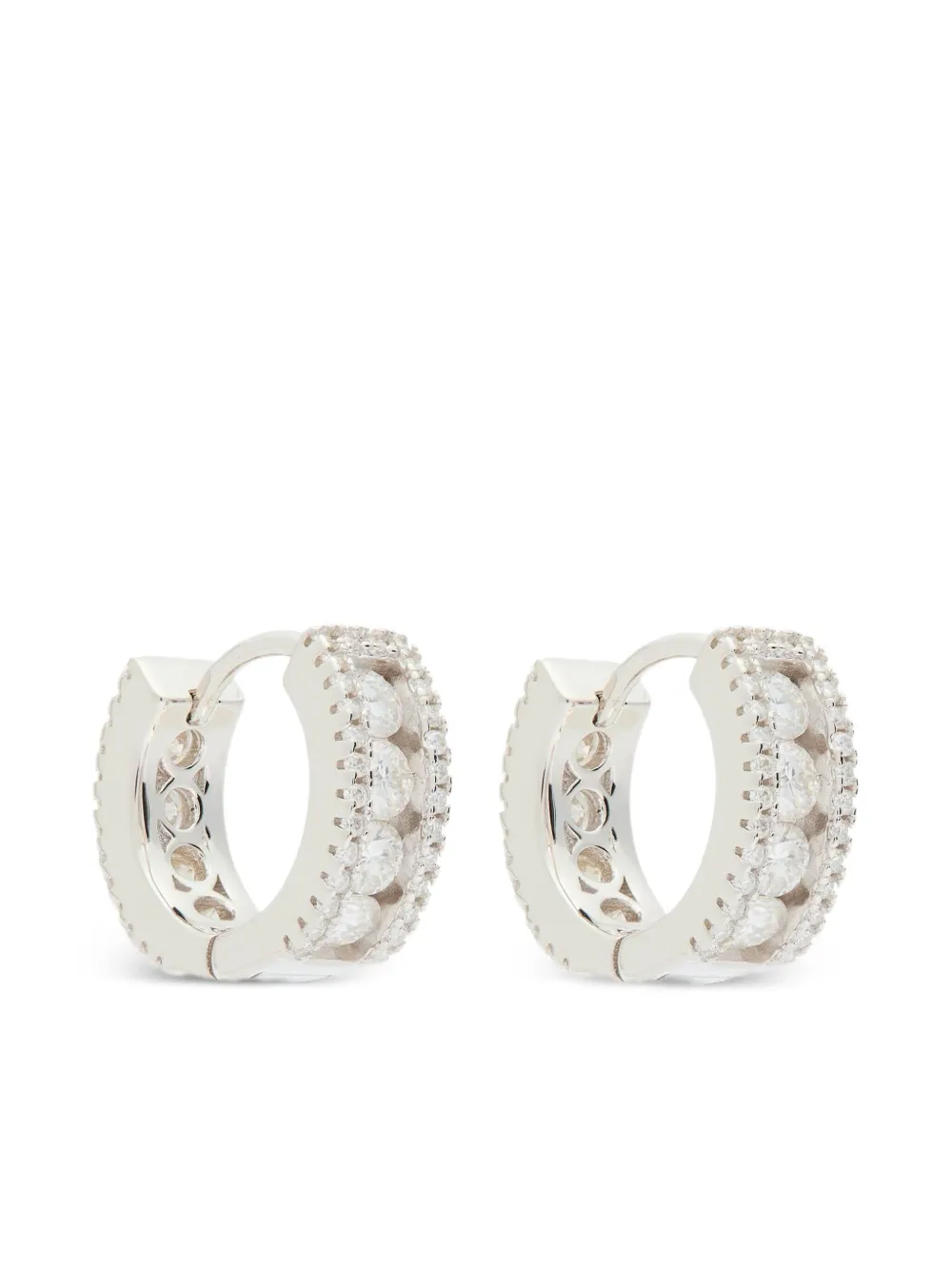 CERNUCCI diamond-embellished hoop earrings | Silver | Image 1