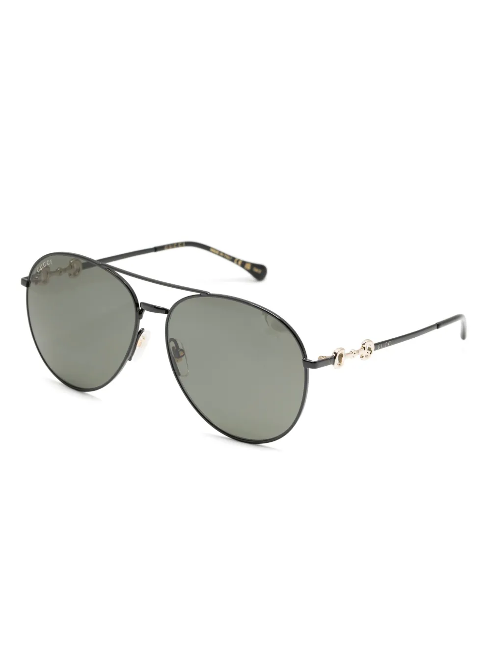 Gucci pilot-frame sunglasses - Zwart