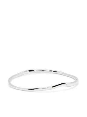 WERKSTATT:MÜNCHEN Patterned Hook Bangle | Metallic | FARFETCH KW