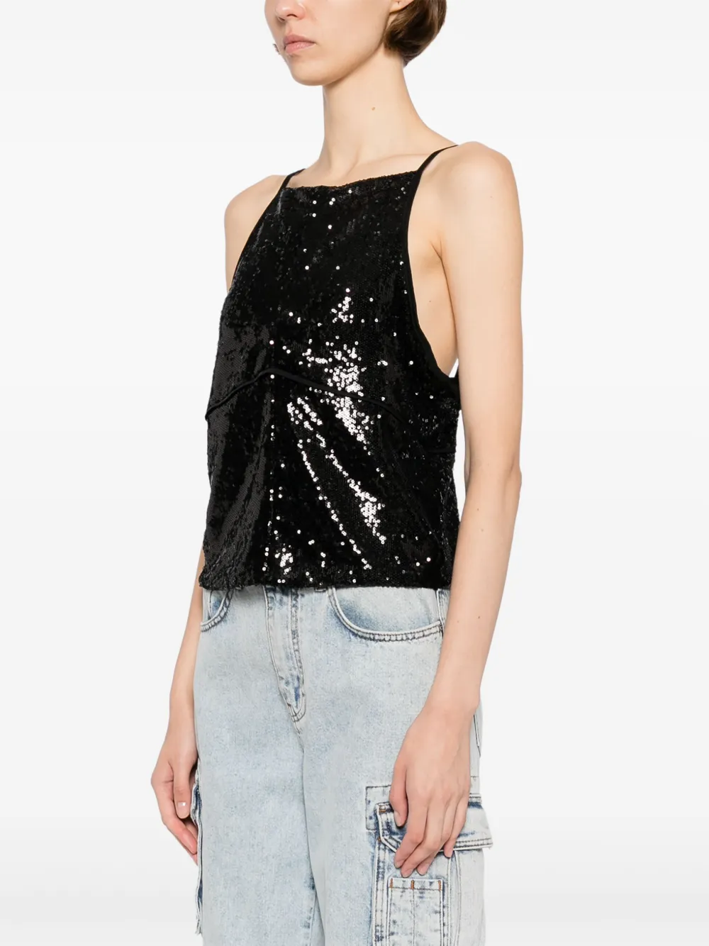 Free People James top Zwart