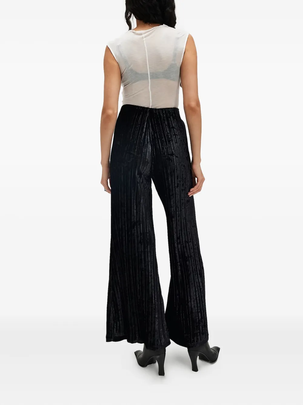 Free People Fluwelen flared broek Zwart