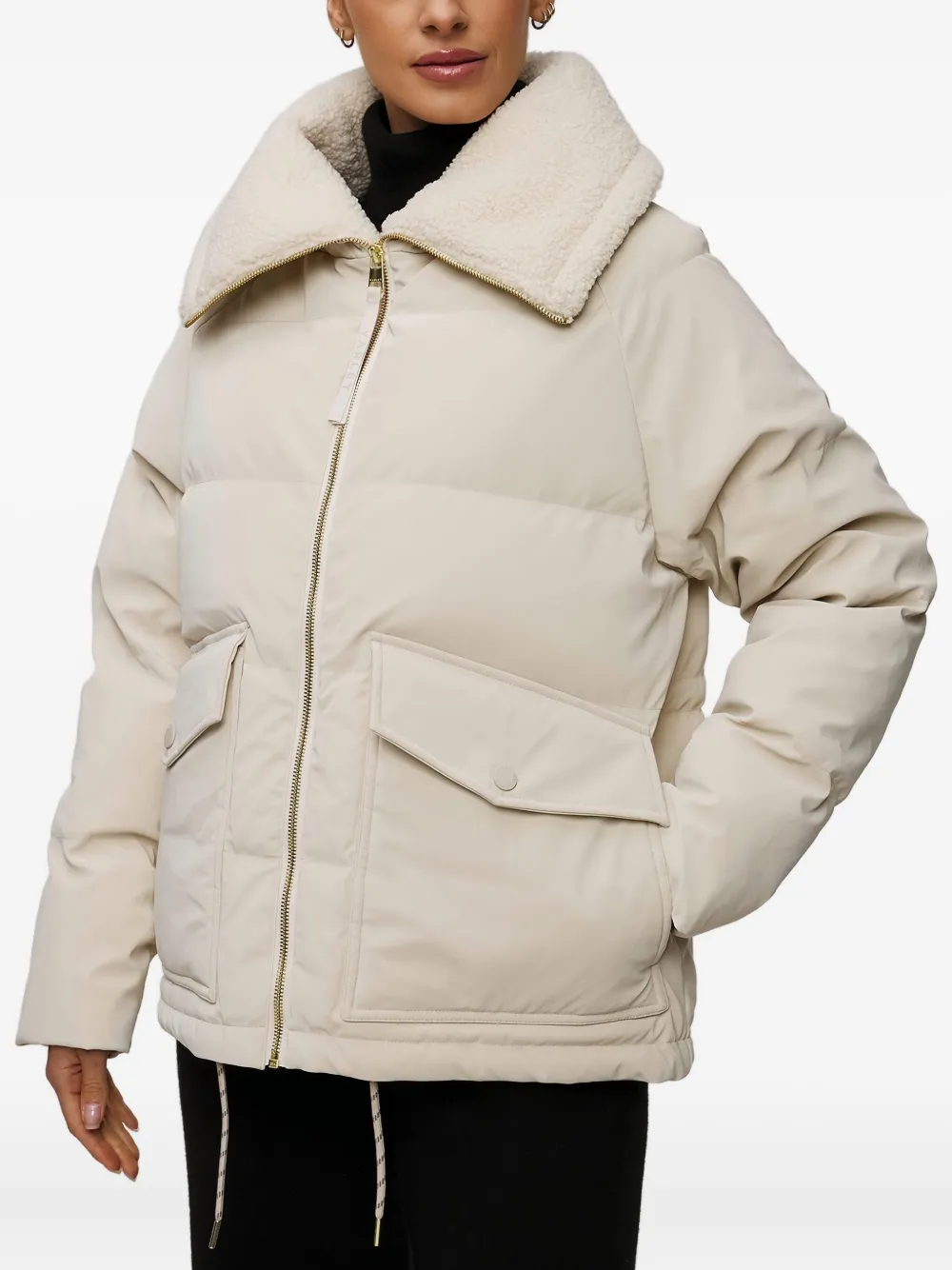 Varley Roseville puffer jacket Beige