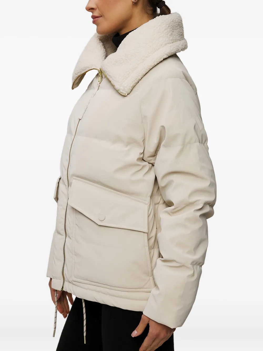 Varley Roseville puffer jacket Beige