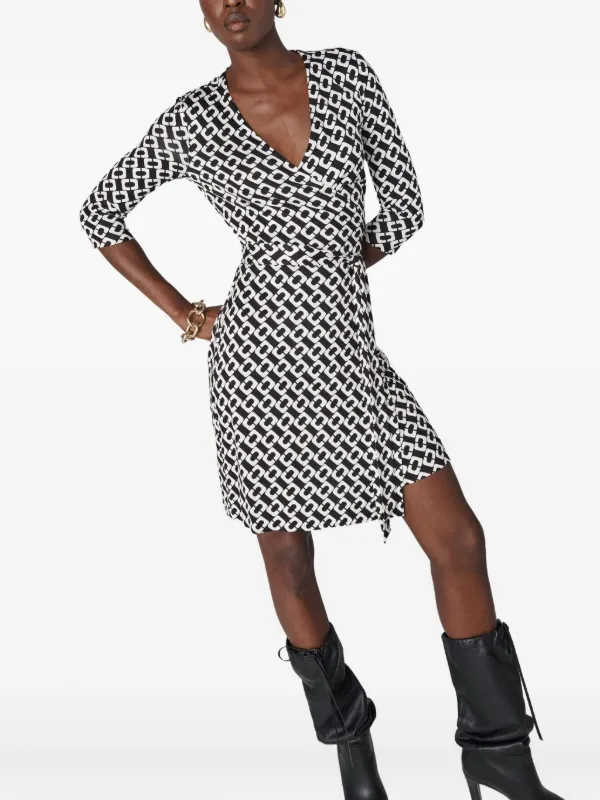 DVF Diane Von Furstenberg Robe Portefeuille Julian à Coupe Courte