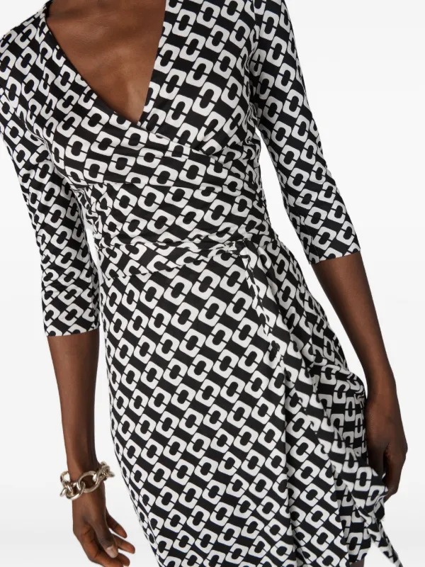 knee length dresses for ladies Diane Von Furstenberg Tuxedo Pia Wrap Dress