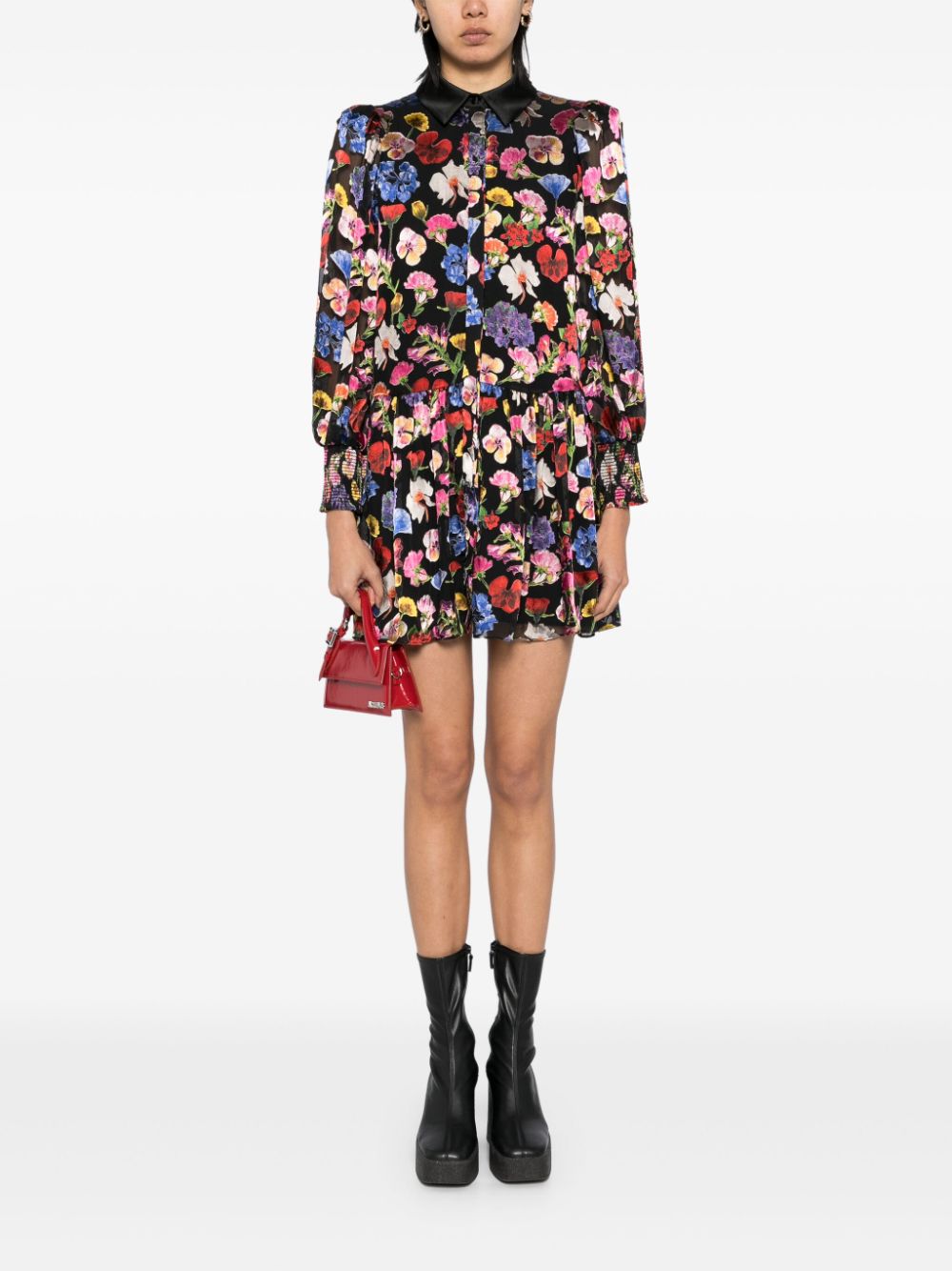 alice + olivia Bertha mini-jurk - Zwart