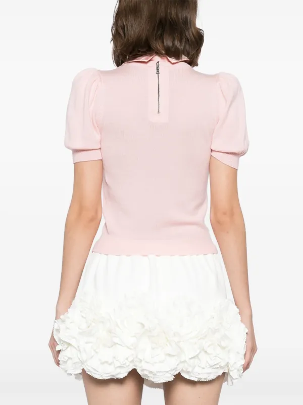 Alice + Olivia Chase Puff Sleeve Top | Pink | FARFETCH