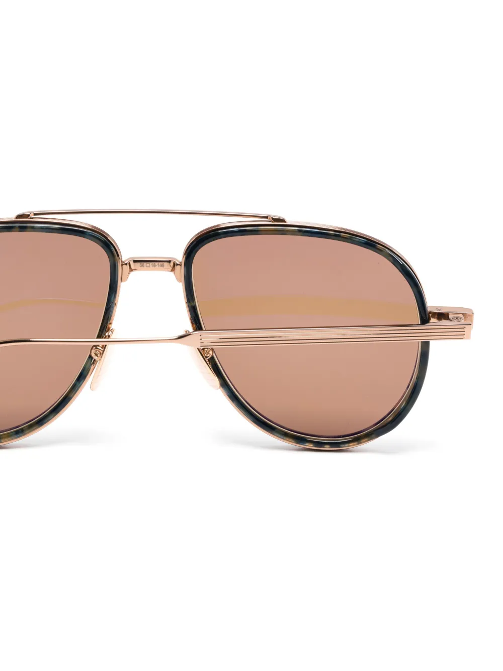 Thom Browne Eyewear Zonnebril met piloten montuur Goud