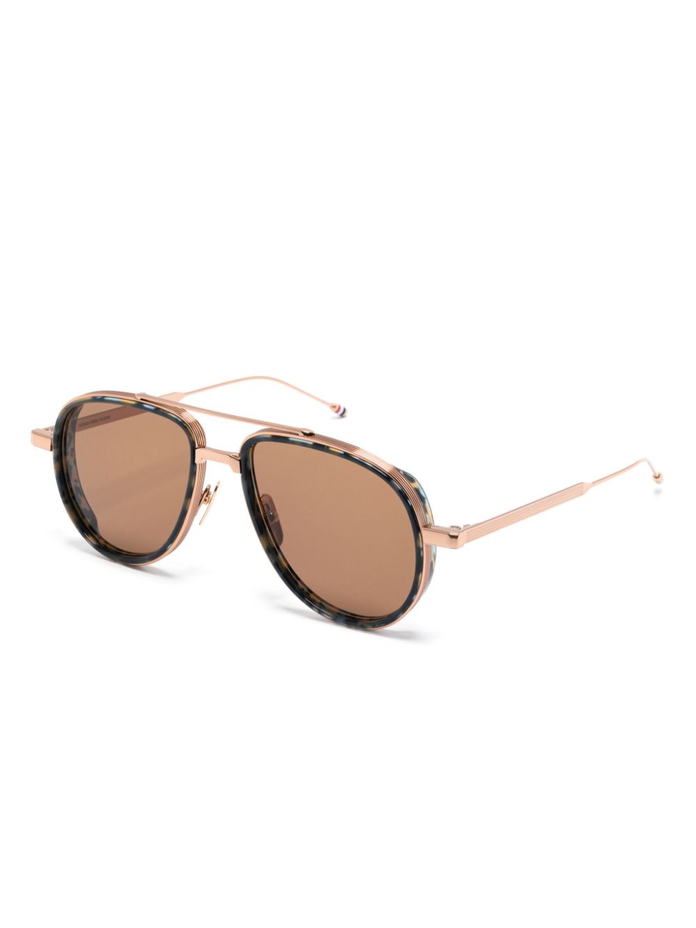 Thom Browne Eyewear Zonnebril met piloten montuur - Goud