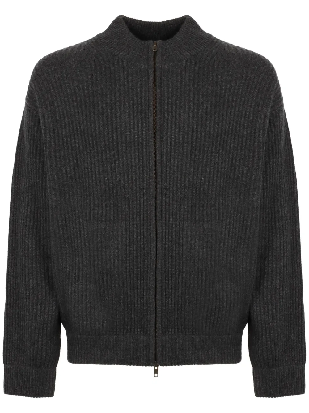 Le Kasha Cardigan Hanoi con zip - Grigio