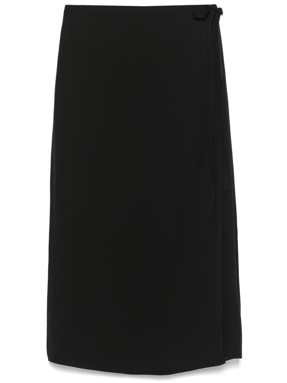 Theory wrap midi skirt – Black