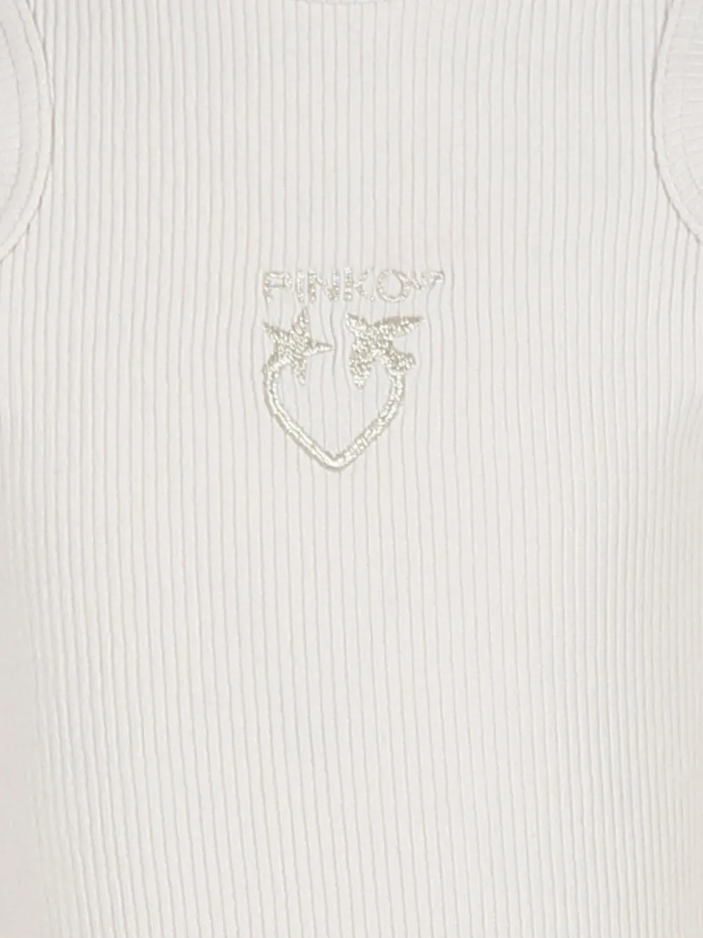 Pinko Kids jurk met geborduurde Love Birds Wit