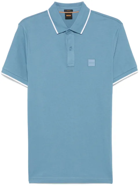 BOSS logo-patch polo shirt