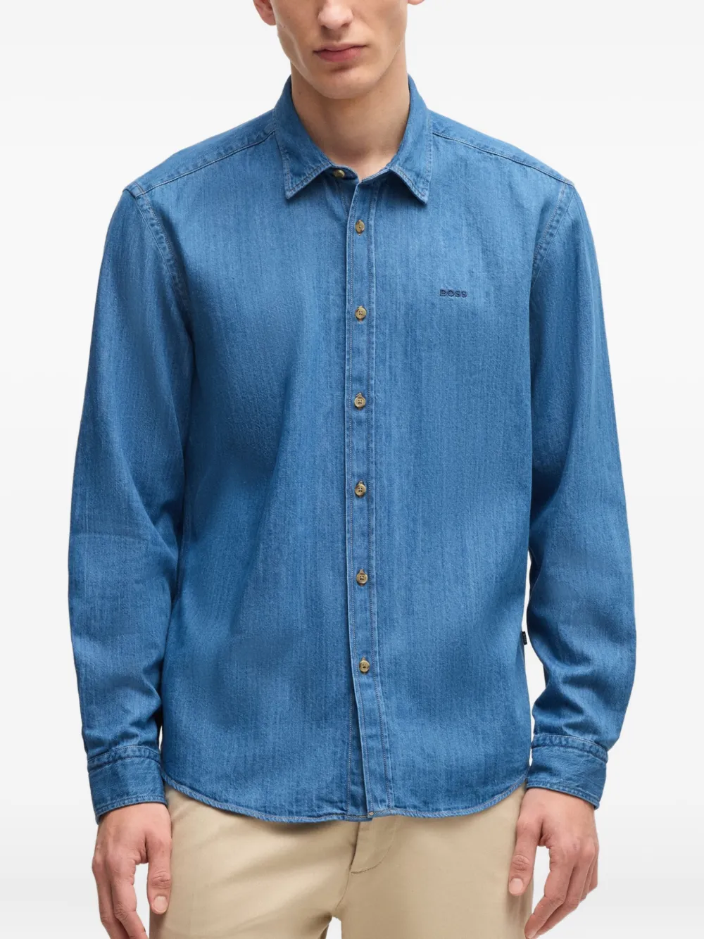 BOSS Liam overhemd Blauw