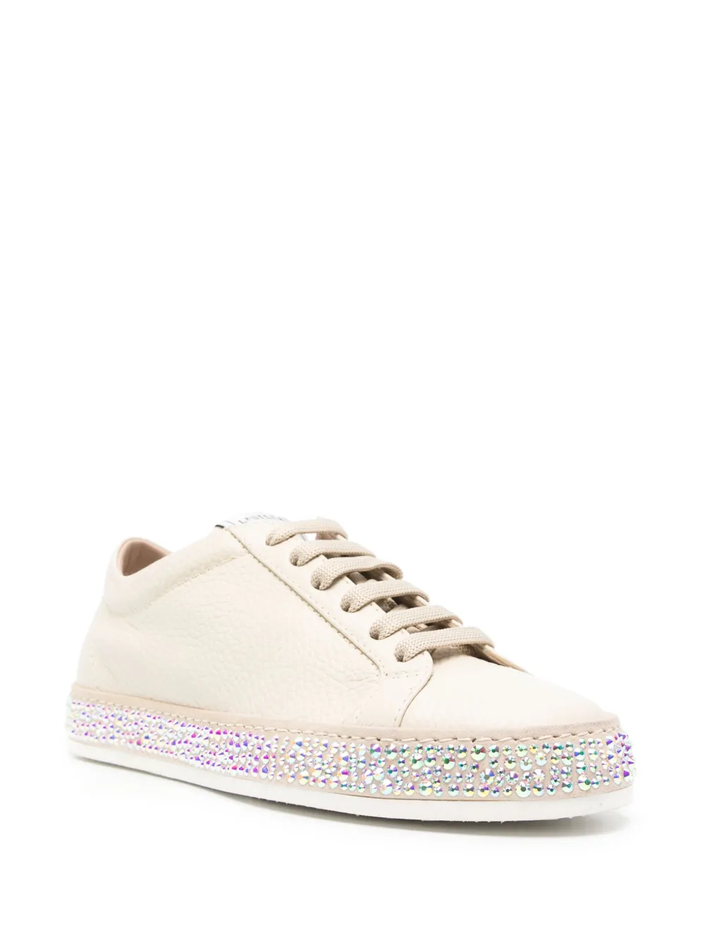 Le Silla crystal-embellished sneakers Neutrals