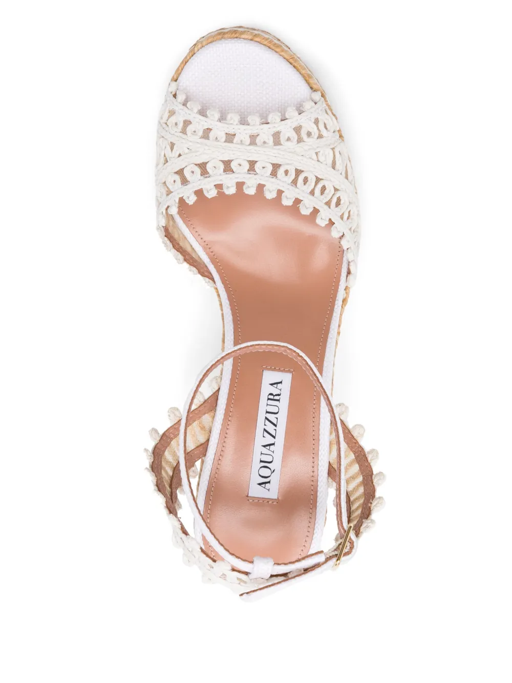Aquazzura 105mm Kahlo espadrilles White
