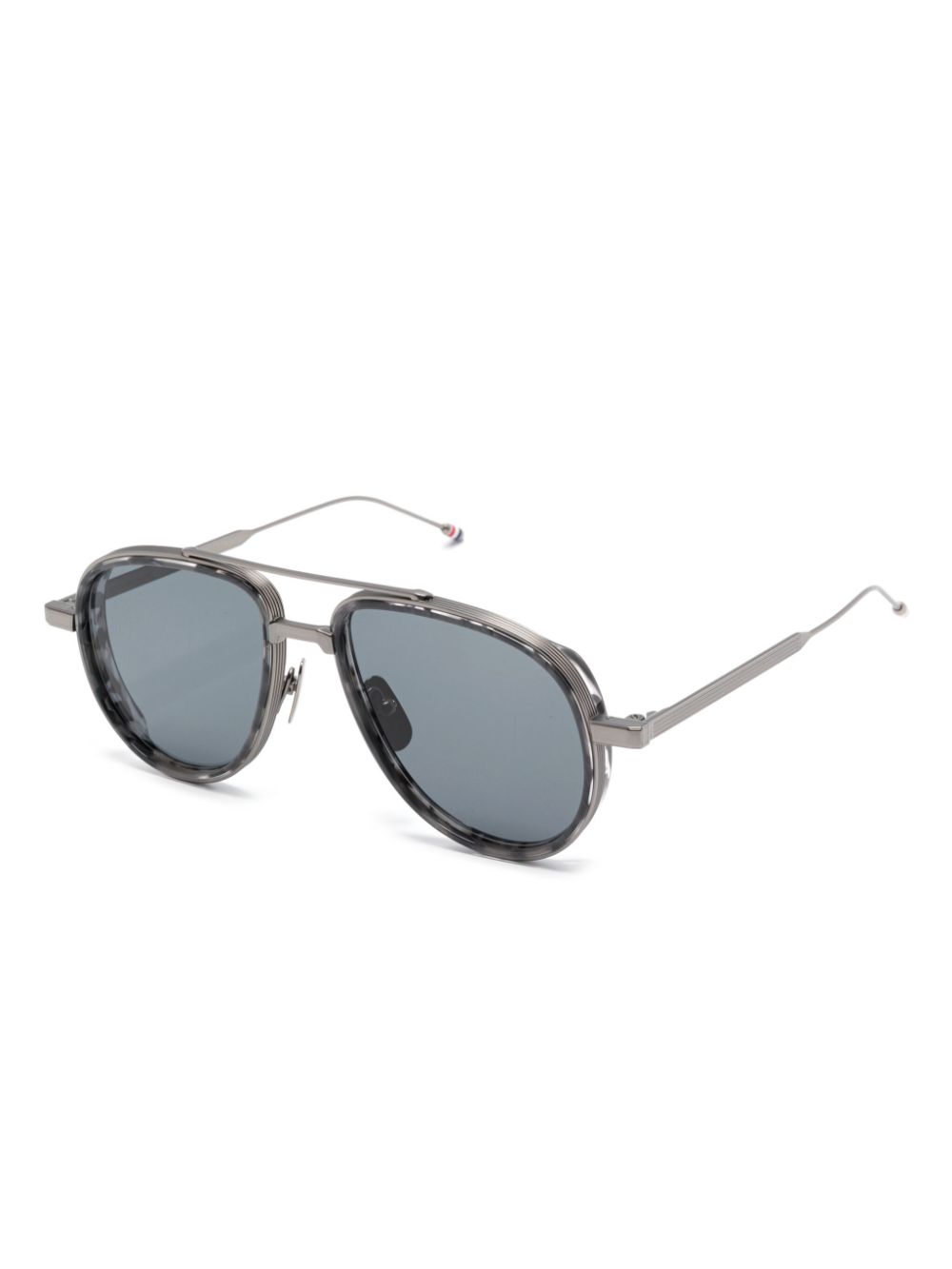 Thom Browne Eyewear Zonnebril met piloten montuur - Grijs