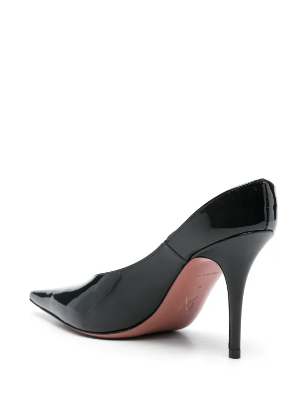 サンダル・ミュール AMINA MUADDI Black Leather Anok 105 Mules Amina Muaddi | Anok 105 patent black mules | Savannahs