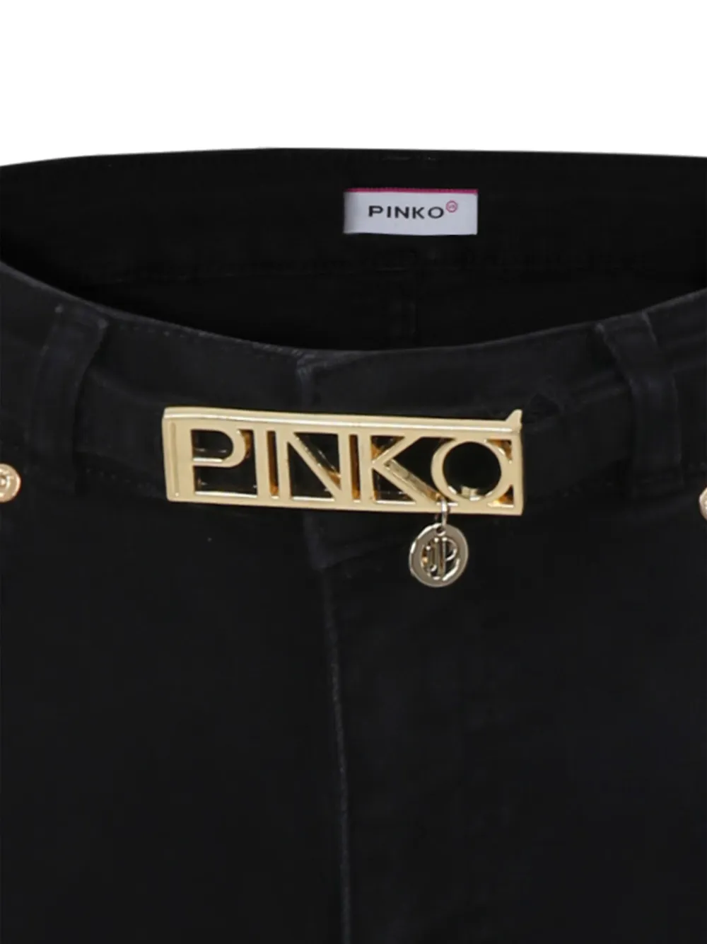 Pinko Kids Jeans met logo Zwart