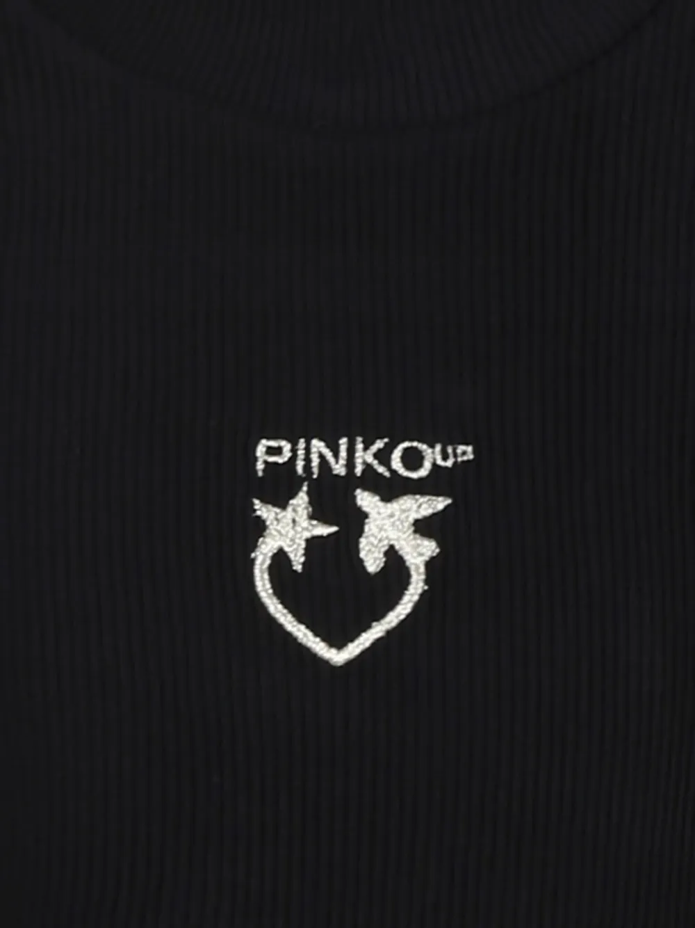 Pinko Kids jurk met geborduurde Love Birds Zwart