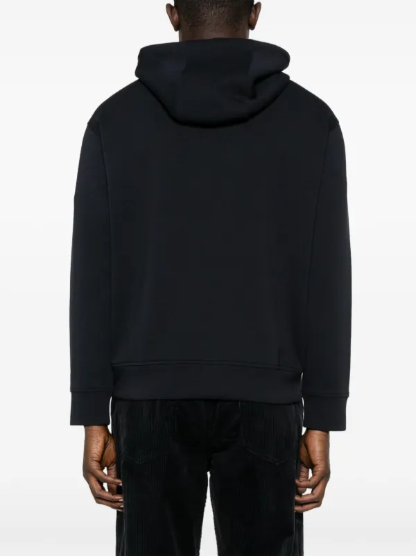 Emporio Armani flocked-logo Hoodie | Blue | FARFETCH
