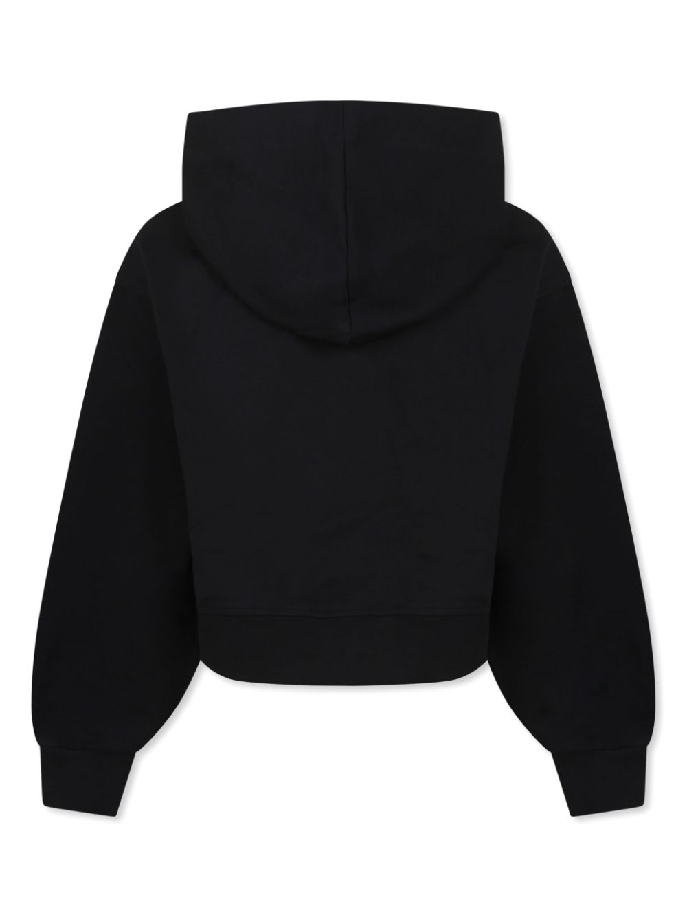 Pinko Kids Hoodie met logo van stras - Zwart